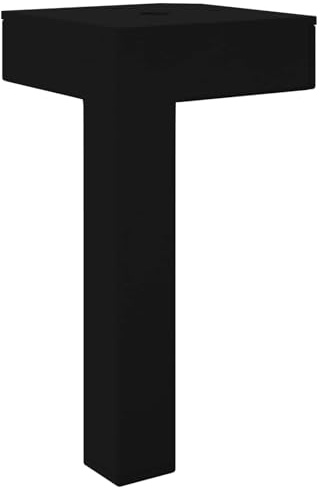 vidaXL Piedi in piedi 12 pcs Nero 57 x 57 x 100 mm Ferro, Miglioramenti domestici convenienti, soluzioni di stoccaggio, scaffali multifunzionali, elementi d'arredo interni, organizzazione della stanza