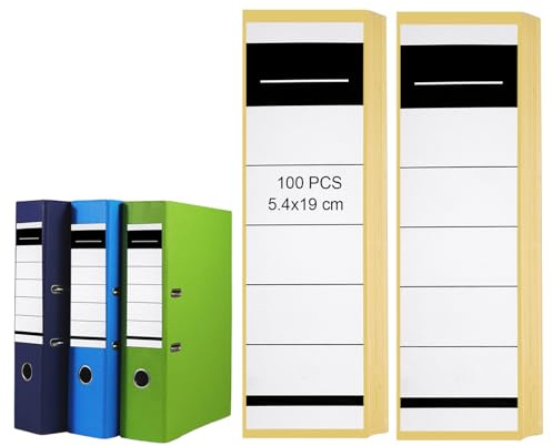 100 Pièces Étiquettes Autocollantes pour Dos de Classeur
