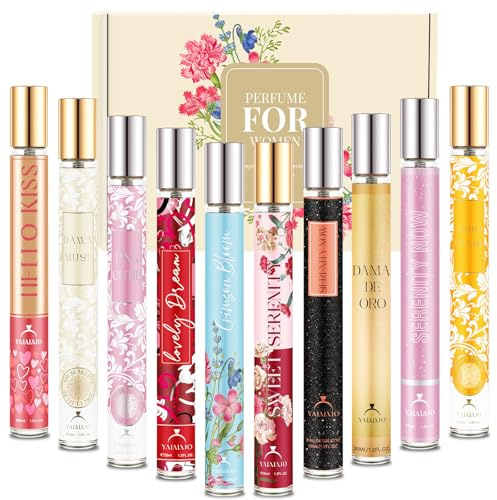 10 Stück Premium Parfüm Geschenk für Frauen Set de Eau de Toilette für Damen,Mini Damendüfte mit blumigen,fruchtigen und holzigen Noten,Reise Parfüm Geschenk zum Mädchen Mütter,Valentinstag | 350ml