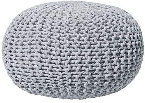 Trendy Ottoman in Hellgrau Baumwolle 40x25 cm Conrad