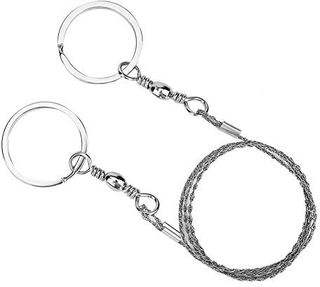 Sierra de alambre de supervivencia, Yevenr Sierra de alambre duradera para acampar al aire libre, uso de vacas de acero inoxidable, sierras de alambre sin cuernos, sierra de alambre portátil para exte