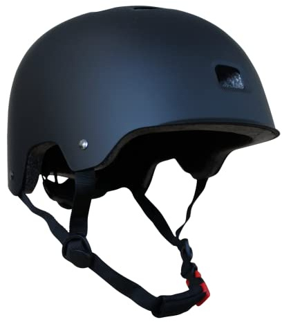 GOOFF Casco da skate, certificato CE e NTA, taglia M (55 – 58 cm), casco da skate per adulti e bambini, utilizzabile anche come casco da bicicletta e S-Pedelec (L, nero)