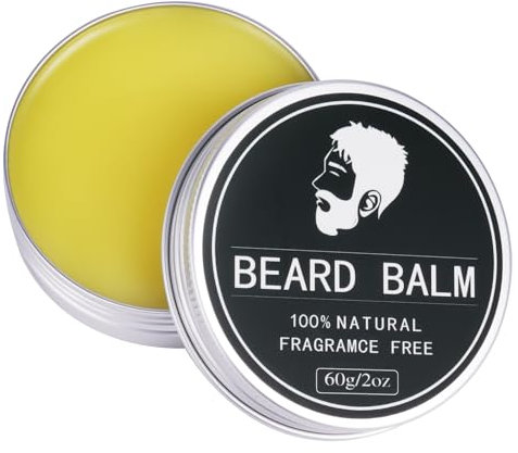 LOPHE Beard Balm for Men, Natural Beard Care Blends Organic Beard Oil Leave-In Beard Wax Conditioner Facial Hair Moisturiser for Softening Hair, Eliminating Beard Dandruff, Healthy Beard Growth(60g)