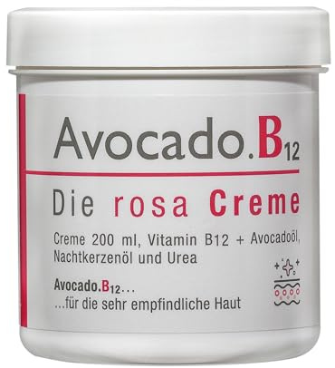 Avokado. B12 den rosa krämen med vitamin B12 för atopdermatit och torr hud, 200 ml