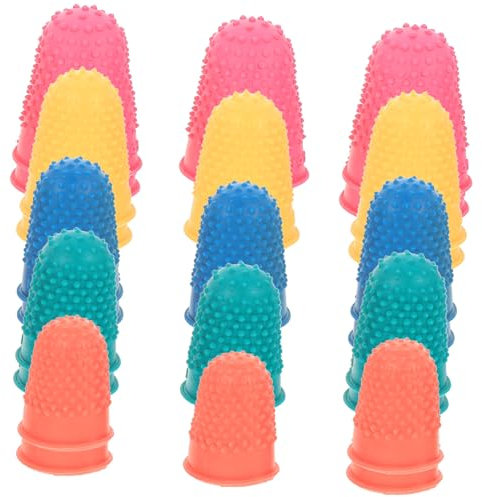 Operitacx 25St Rutsch feste Gummi finger betten Anti-Finger-Handschuhe Heißkleber-Fingerkappen Tragbare Fingerabdeckungen Fingerspitzenabdeckung befeuchten Schutzhülle Schild Fingerlinge