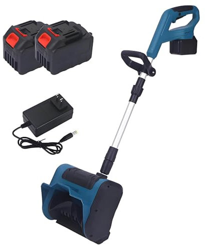 Pala Da Neve Portatile, Spazzaneve Ricaricabile, Rimozione Efficiente Della Neve, Lancia Neve con Impugnatura Regolabile, per La Rimozione Della Neve Invernale Dal Vialetto(Two Batteries)