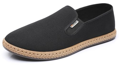 ZVJV Espadrilles Herren Mesh Slippers für Herren Atmungsaktive Loafers Sommer Schuhe