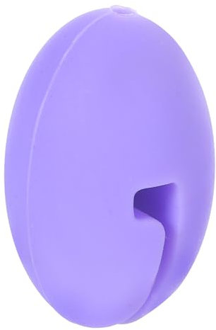 CLISPEED Silicone Thermometer Pot Clip Temperature Probe Clip Holder Non-scratch Thermometer Clamp for Cooking Frying Candy Making, Purple, 1pc