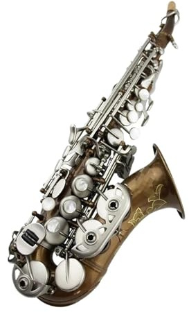 Professionell Saxofon Vintage Nickel Bend Bb Altsaxofon Professionellt Träblåsinstrument