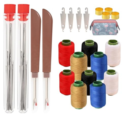 72Pcs Stainless Steel Sewing Needles Set, Mini Travel Sewing Kit for Adults UK, Portable Needle and Thread Kit with Threader for Home Repairs & Crafting