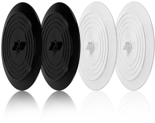 4 Piezas Tapón Universal de Silicona para El Desagüe, 15cm Tapón de Silicona Universal para Bañera, Tapones de Drenaje de Siliconas Universals para Fregadero de Cocina, Bañera de Cerámica, Lavabo