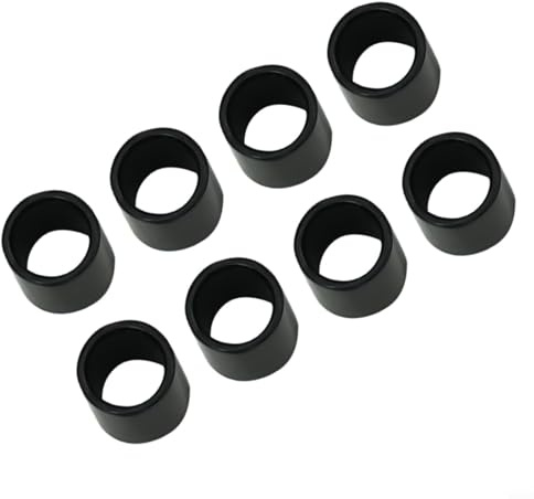 Zeroupshop 4/8 espaciadores de rodamientos de aleación de 10 mm para ruedas de patineta, scooter, espaciador de acero de 8 mm ID para patines en línea para patines QUAD, hardware negro plateado (8