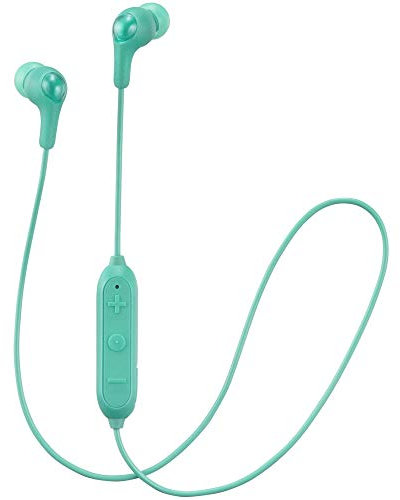 JVC Gumy Plus Wireless Bluetooth In Ear Headphones Earphones with Bass Boost, Comfortable Earbuds and Built In Mic and Remote for Call Handling, Green