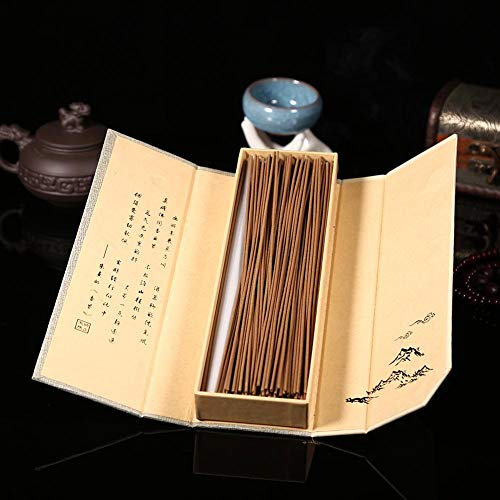 wosume Handgetauchte Räucherstäbchen, natürlich, handgefertigt handgetaucht,180 Stück/Packung Oriental Buddha Buddhist Nature Räucherstäbchen + Etui Sandelholz für zu