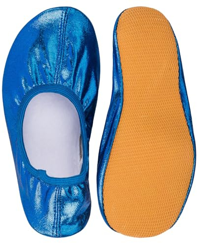 Siegertreppchen® Chaussures de Danse Brillantes 39 Bleu - Chaussures de Ballerines Classiques pour Yoga, Gymnastique, Jazz pour Enfants et Adultes
