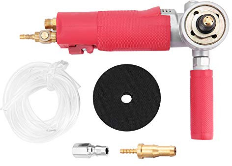 Lijadora Lijadora orbital, Lijadora de aire húmedo de alta velocidad de 3 Amoladora de aire apta para mármol, piedra, mármol, granito y otros trabajos de pulido de materiales de piedra