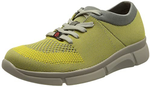 Berkemann Damen Allexis Sneaker, signalgrau/gelb, 34 2/3 EU