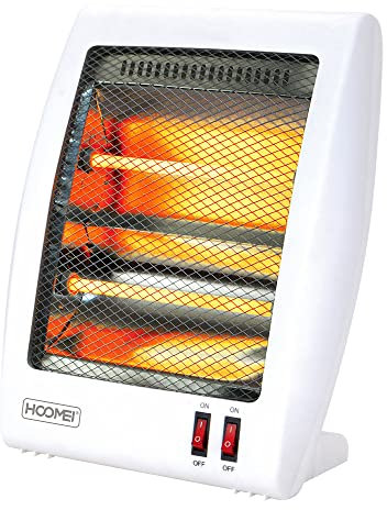 Stufa elettrica portatile,Stufa Alogena Oscillante, 3 Livelli di Potenza Silenziosa Oscillazione Alloggiamento Freddo Touch Sistema Antiribaltamento,Protezione termica (800W (Rettangolare))