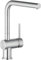 KLUDI L-STEEL Wasserhahn Küche mit 180° schwenkbarem Auslauf, 27 cm Auslaufhöhe, 1 Strahlart, gebürsteter Edelstahl