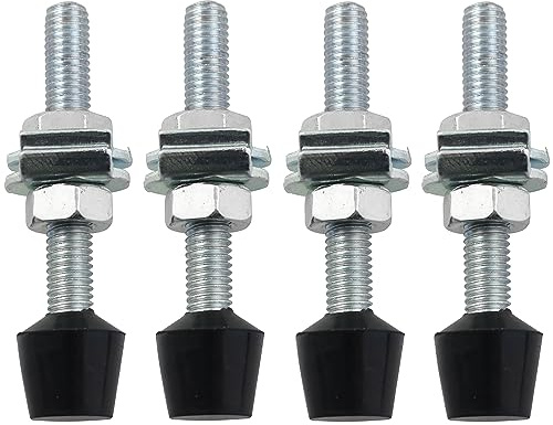 LQ Industrial 4pcs Rubber Head Carbon Steel Toggle Clamps M8x70mm Carbon Steel Toggle Clamp Screw Assembly with Rounded Spindle Tip
