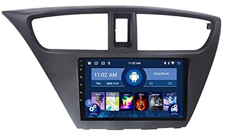 Reproductor Multimedia con Sistema de navegación por satélite para automóvil de 7 Pulgadas, Reproductor de Video con Radio DVD para automóvil Android 10.0 para Ho-nda Civic Hatchback 2012-2016 LH