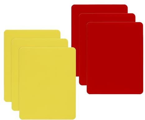 ONLYKXY PVC Soccer Cards Set Red Yellow Card Warning Ejection for Umpire Judge Coach Scorebook Football Basketball Sport Game Officials Kit Competition Champion Match School Stadium (6)