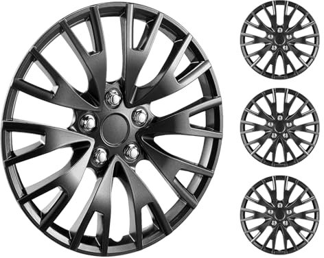 VEVOR Wheel Rim Cover Hubcaps, 16 in Diameter, Sturdy & Durable Scratch-Resistant Hubcap with Snap & Valve Nozzle Hole, ABS & PC Hubcap with High Rigidity & Less Wind Drag, Fits for All Weather Use