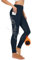 Winter Reitleggings Damen Vollbesatz Thermo Reithose Damen Fleece Gefüttert Wasserdicht mit Handytasche Gürtelschlaufen Marine Blau L