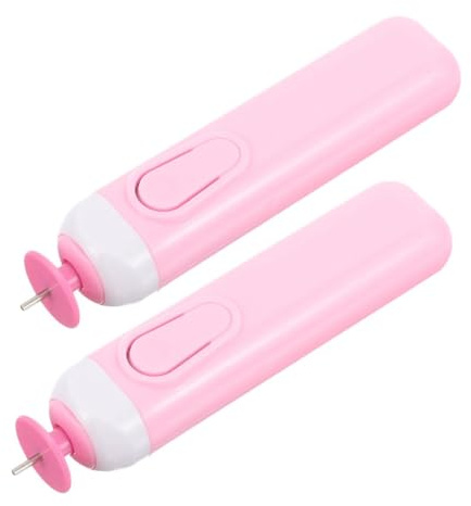 Hohopeti Strumento Elettrico per Quilling e Penna per Carta Arricciata 2 Pezzi Rosa per Principianti, Utensile Scanalato per Lavori Artigianali e Progetti Fai da Te
