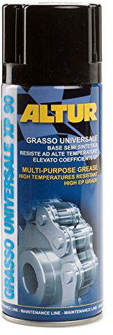 Altur Grasso Universale XP/90 Grasso Spray al Litio, Multiuso, Semi-Sintetico, resiste all'Acqua 400 ml