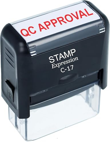 StampExpression - QC Approval Office Self Inking Rubber Stamp - Red Ink (A-5852)