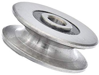 Chiloskit 8 mm/0,3 Zoll 250 kg Edelstahl tiefe U-Rillenkugellager Riemenscheibe Metallrolle Radlager Rad Drahtseil Seilrolle für Hebeführung, Innendurchmesser (40 mm)