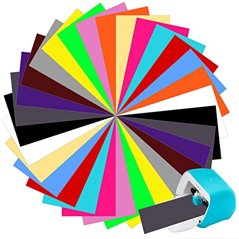 Smart Iron On for Cricut Joy, 14 cm x 30.5 cm Plotter Film Textile, Heat Transfer Vinyl, Flex Film Rolls for Clothing, Ironing Film, T-Shirts & More Fabrics, DIY Patterns