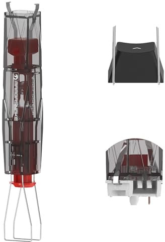 MAMBASNAKE 2 in 1 Keycap Switch Puller per Tastiera Meccanica, Estrattore per Interruttori Copritasti Hot Swappable, Kit di Rimozione Tasti MX per Tastiera Gaming DIY, Nero Traslucido