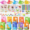 Dinosaurier Party Mitgebsel Kindergeburtstag, Glitzertattoo Kinder Dino 3D Aufkleber Dinosaurier Schlüpfen Geschenktüte, Dino Deko kindergeburtstag Gastgeschenke Spielzeug Junge Dino Mädchen Geschenke
