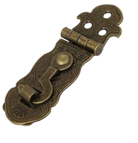 Cerradura de bronce antiguo estilo vintage para cofres, maletas y cajas, cierre decorativo para muebles de madera, cierre de bloqueo de diseño retro, material de hierro