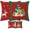 POPOYU Funda de Cojines Navideño,45x45cm Cojines Sofa Navidad Juego de 2,Sofas Decoracion Fundas de Cojines en Lino,Decoracion Navidad Hogar para Dormitorio Sofá Cama(A)