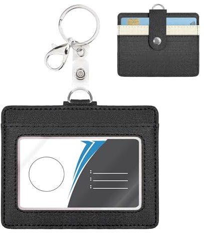 Ausweishalter,Ausweishülle, für id Card Holder, Büro, Schule, Mitarbeiter, langlebig, stilvoll，kartenhülle (Horizontal)