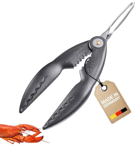Westmark Schiaccia Chele Cracky con Pinzette Cracky, Special Black Edition, Pinza per aragosta, granchi e frutti di mare, Antracite