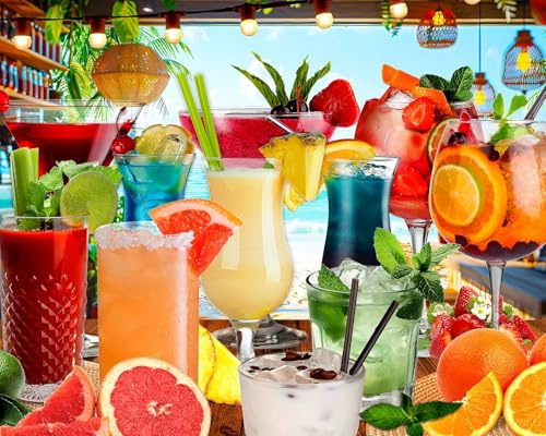 Springbok Summer Sips 1000 Piece Jigsaw Puzzle for Adults - Have Fun with This Tropical Image That's Sure to Tempt Your tastebuds