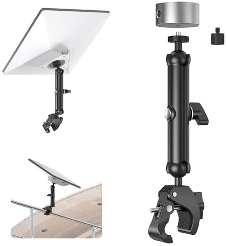 Starlink - Kit di montaggio per mini palo per camper, portapacchi e balcone, staffa regolabile per palo con morsetto regolabile e adattatore per treppiede in alluminio, accessori Starlink Mini X per