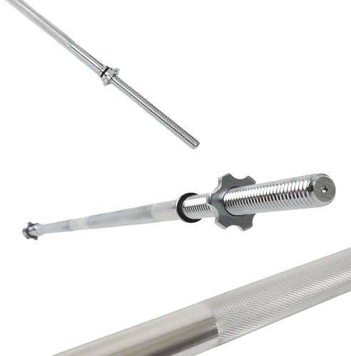 XTREXO TX bilanciere 180 cm – 8,7 kg, capacità di carico 140 kg, diametro 28 mm, acciaio al carbonio, zigrinatura, chiusure a stella, per allenamento di forza a casa, panca, squat, canottaggio