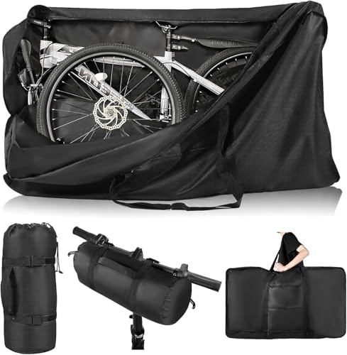 WINGROWHK 900D Bike Travel Bag, Upgraded Heavy Duty MTB with Strong Webbing, Portable Folding 26-29 inch Mountain Bicycle, Transport Bicycle Storage Carry Bag Waterproof for Airplane Shipping