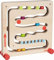 goki 53819 - Kugelbahn mit Fingerfahrstuhl, Innovatives Holzspielzeug mit motorischem Lerneffekt, 6 Kugeln, 30x30x10cm, natur, ab 2 Jahre