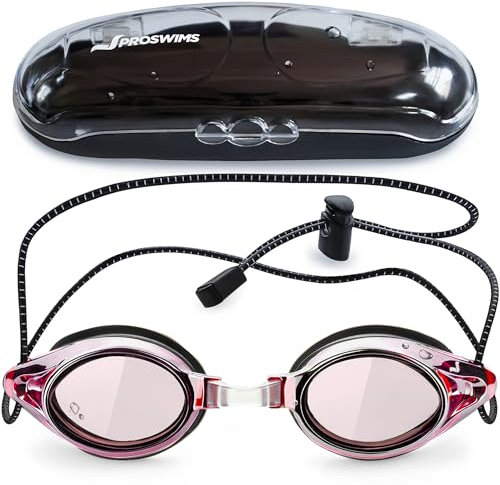 Proswims Schwimmbrille Anti Fog - Schwimmbrillen für Erwachsene Profi, Herren und Damen, verspiegelt Swimming Goggles mit Etui, Taucherbrille