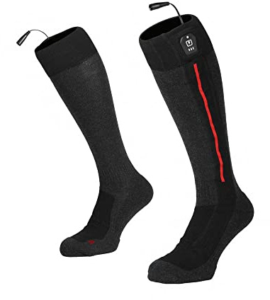 Macna Lava 2.0 Calze riscaldabili, Nero/Rosso, 45-48