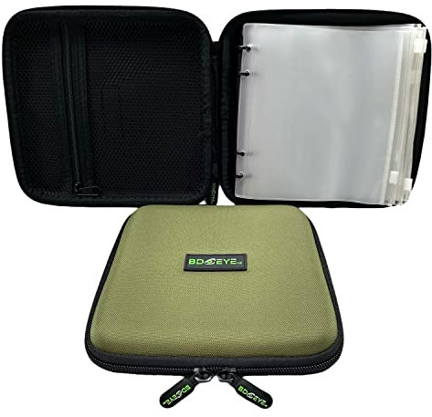 BD EYE UK Rig Mappe – 10 Zip-Taschen & Netzfach – Eva Rig Wallet mit Reißverschluss – wasserdichte Vorfachmappe für Karpfen-, Meeres- & Raubfischangeln