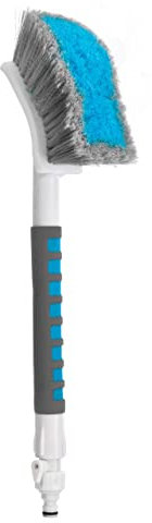 Homeshopa Water Fed Car Wash Brush, Durable Anti-scratch Bristle, Non Slip Grip Handle, Car Washing Cleaning Brush, Water Spray Brush, Jet Spray Hose Fitting