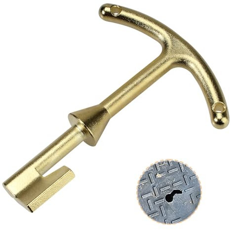 VIDABTE M07001 water meter key, Water Meter Box Key, Water Meter Cover/Lid Opening Tool, Valve Box Key - 5.5-inch Length