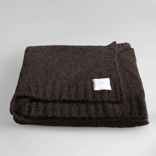 Calvin Klein - Throw Blanket, Cozy & Warm Oversized Sweater Knit Bedding (Knitted Chocolate Brown, 50 x 70)